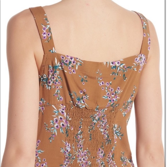 Floral button front bustier top - Picture 2 of 2